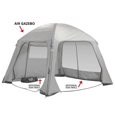 Bo-Camp Oppblåsbart festtelt Air Gazebo 365x365 cm grå