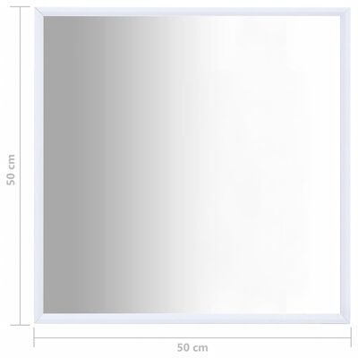 vidaXL Speil hvit 50x50 cm