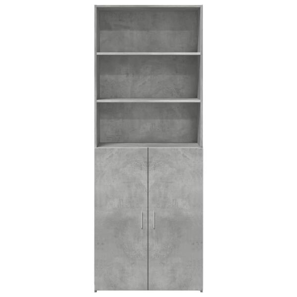 vidaXL Highboard betonggr&aring; 70x42,5x185 cm konstruert tre