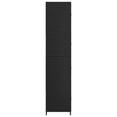 vidaXL Utendørs oppbevaringsskap svart 59x40x180 cm polyrotting