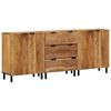 vidaXL Sidebord Sett 3 stk. 180 x 33 x 75 cm Solid akasietre