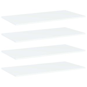 vidaXL Hylleplater 4 stk hvit 80x40x1,5 cm konstruert tre