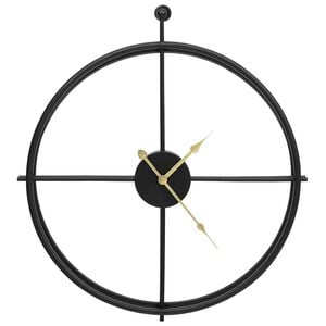 vidaXL Veggklokke svart 52 cm jern
