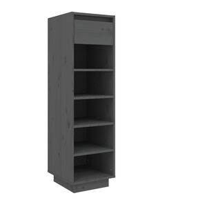 vidaXL Skohylle gr&aring; 30x34x105 cm heltre furu