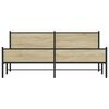 vidaXL Sengeramme i metall uten madrass sonoma eik 193x203 cm