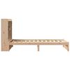 vidaXL Seng med bokhylle uten madrass 100x200 cm heltre furu