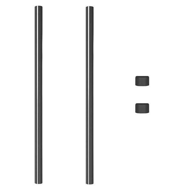 vidaXL Gjerdepunkter 2 pcs Grå 110 cm Pulverlakkert stål