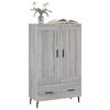 vidaXL Highboard gr&aring; sonoma 69,5x31x115 cm konstruert tre