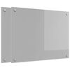 vidaXL Kj&oslash;kkenbenkplate 2 pcs Lysegr&aring; 80 x 60 cm herdet glass