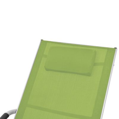 vidaXL Solseng med pute aluminium og textilene grønn