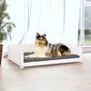 vidaXL Hundeseng hvit 95,5x65,5x28 cm heltre furu