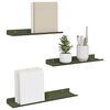 vidaXL Flytende hylle 3 pcs Olivengr&oslash;nn 40 x 9 x 2,5 cm St&aring;l