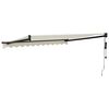 vidaXL Automatisk uttrekkbar markise kremhvit 3x2,5 m