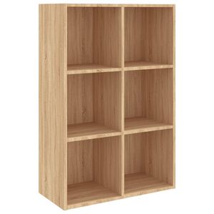 vidaXL Bokhylle/skjenk sonoma eik 66x30x98 cm sponplate