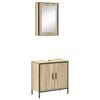 vidaXL Baderomsinnredningssett 2 stk. Brun 60 x 30 x 60 cm
