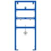 vidaXL Baderoms veggstøtte Blå 50 x 3 x 112 cm Stål med kraftlakk