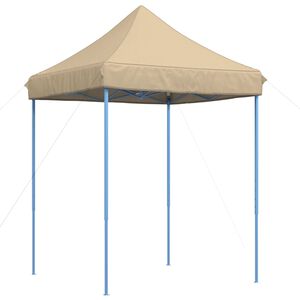 vidaXL Sammenleggbart partytelt pop-up beige 200x200x306 cm