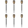 vidaXL Utend&oslash;rs sollys med bakkefeste 6 pcs Varmhvit 47,5 cm ABS