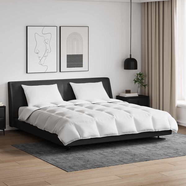 vidaXL Dyne Sett med pute 3 pcs Hvit Dun Fjær