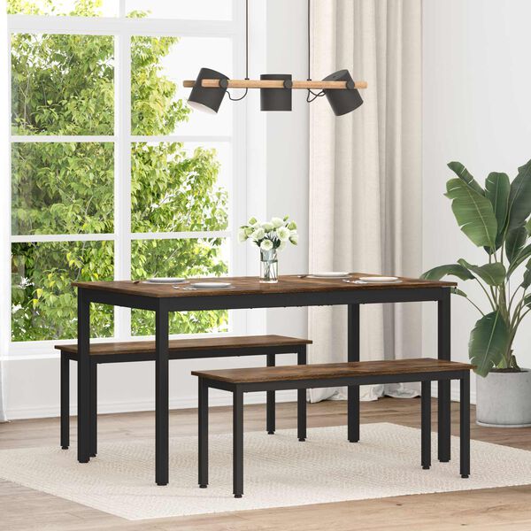 vidaXL Spisebord METALL