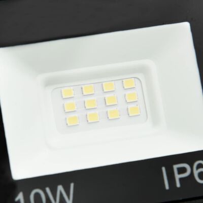 vidaXL LED-flomlys 2 stk 10 W kaldhvit