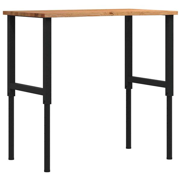 vidaXL Arbeidsbenk lysebrun 100x60x(71,5-98) cm heltre eik