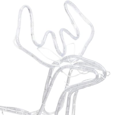 vidaXL Julereinsdyrfigur bevegelig hode varmhvit 76x42x87 cm