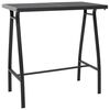 vidaXL Barbord til hage svart 110x60x110 cm herdet glass