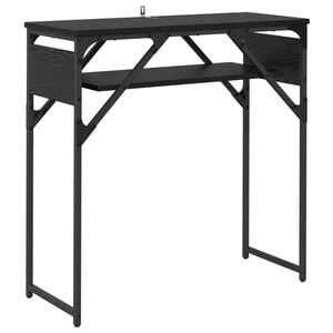 vidaXL Konsollbord Svart Eik Konstruert tre 75x30x75cm
