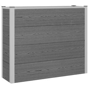 vidaXL H&oslash;ybed Gr&aring; 100 x 30 x 22 cm WPC og Aluminium