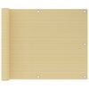 vidaXL Balkongskjerm beige 75x500 cm HDPE