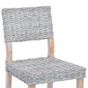 vidaXL Spisestuestol 2 pcs Hvitvask 46 x 55 x 84 cm Kubu Rattan