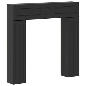 vidaXL Peisramme Svart 102 x 18 x 100,5 cm Konstruert tre