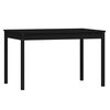 vidaXL Hagespisestue 5 deler svart heltre furu