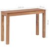 vidaXL Konsollbord heltre teak naturlig etterbehandling 110x35x76 cm