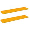 vidaXL Flytende hylle 2 pcs Sennepsgul 80 x 18 x 2,5 cm St&aring;l