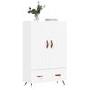 vidaXL Highboard hvit 69,5x31x115 cm konstruert tre