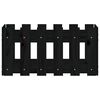 vidaXL Plantekasse med gjerdedesign svart 60x30x30 cm heltre furu
