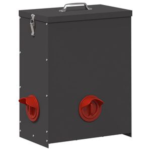 vidaXL H&oslash;nsefutteral Svart 32,5 x 20,5 x 43 cm 25 kg Kaldvalsget St&aring;l