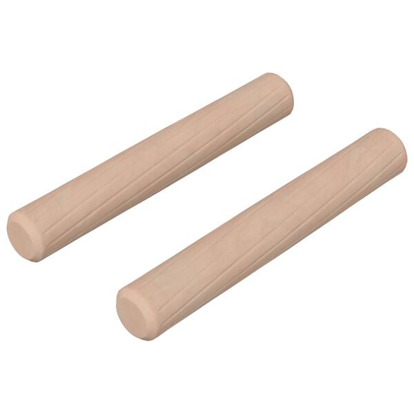 vidaXL Treplugger 2 pcs Naturlig &Oslash; 6 x 40 mm Massivt tre