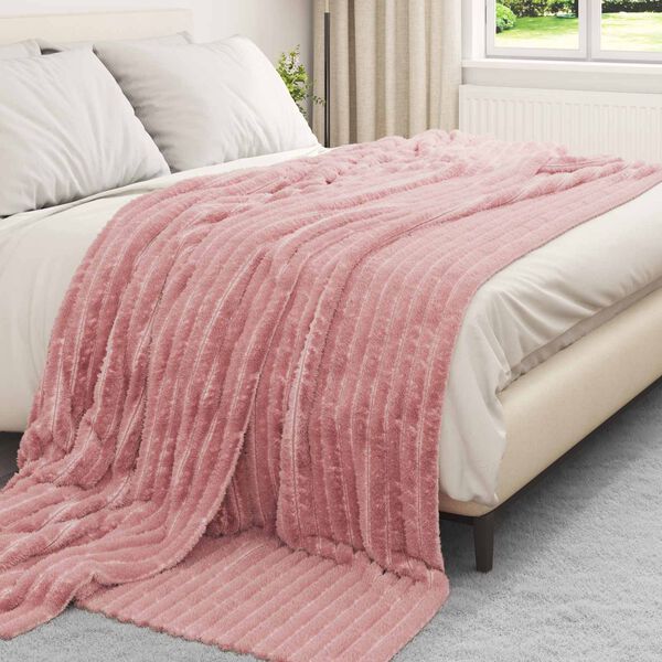 vidaXL Kastepledd 6 pcs Rosa 240 x 220 cm Fleece