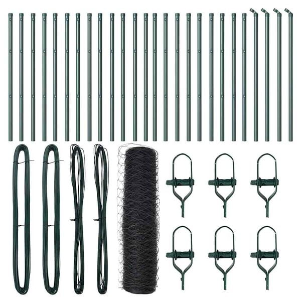 vidaXL Gjerdep&aring;le Gr&aring; 50 x 0,8 m (36 mm mesh) St&aring;l og PVC