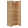 vidaXL Highboard sonoma eik 69,5x34x180 cm konstruert tre