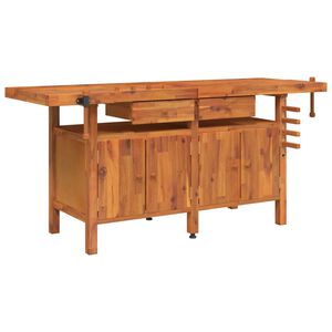 vidaXL Arbeidsbenk skuffer og skrustikker 192x62x83 cm heltre akasie
