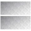 vidaXL Trinn Rektangul&aelig;r 2 pcs s&oslash;lv 90 x 40 cm Aluminium