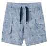 vidaXL Barneshorts med snor m&oslash;rkebl&aring; 116