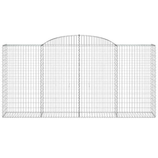 vidaXL Gabionkurver buede 10 stk 300x50x140/160 cm galvanisert jern