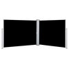 vidaXL Uttrekkbar sidemarkise 170x1000 cm svart