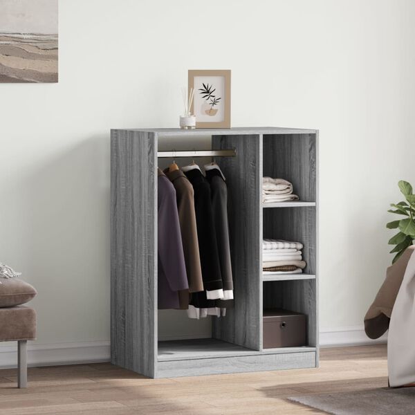 vidaXL Garderobe gr&aring; sonoma 77x48x102 cm konstruert tre