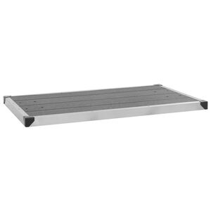 vidaXL Utend&oslash;rs dusjbrett WPC rustfritt st&aring;l 110x62 cm gr&aring;